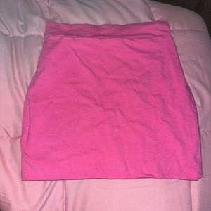 Pink mini skirt